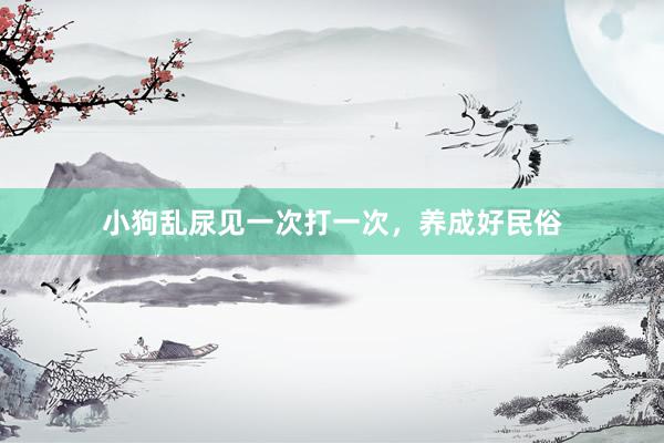 小狗乱尿见一次打一次，养成好民俗